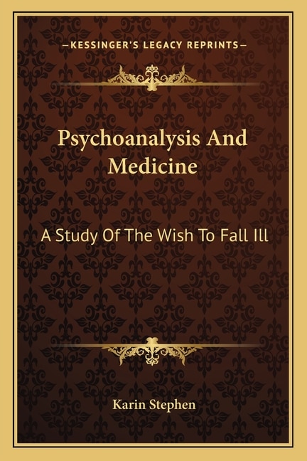 Couverture_Psychoanalysis And Medicine