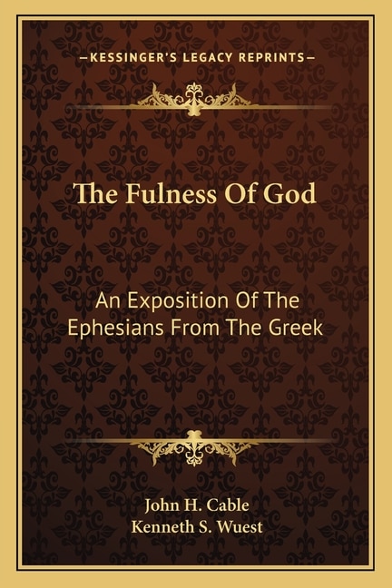 Front cover_The Fulness of God