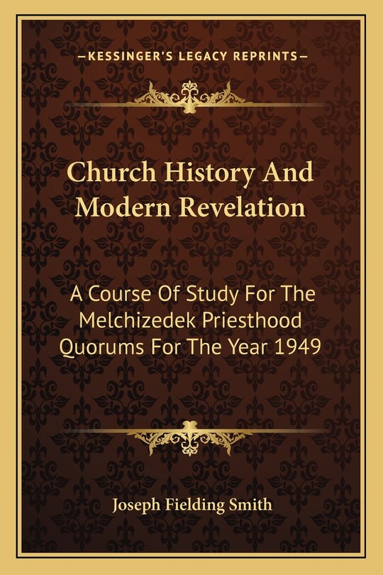 Couverture_Church History And Modern Revelation