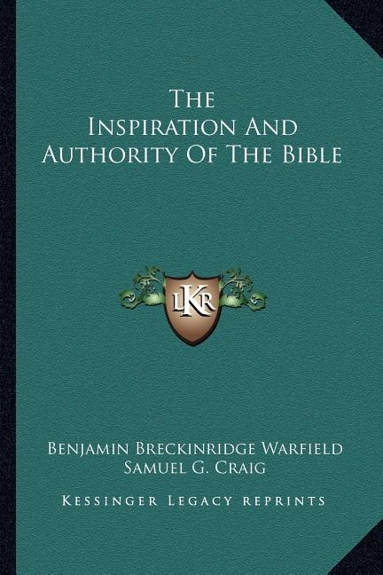 Couverture_The Inspiration And Authority Of The Bible