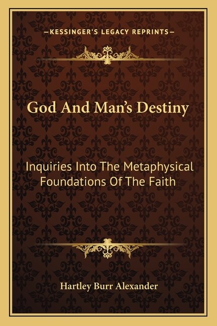 Couverture_God And Man's Destiny