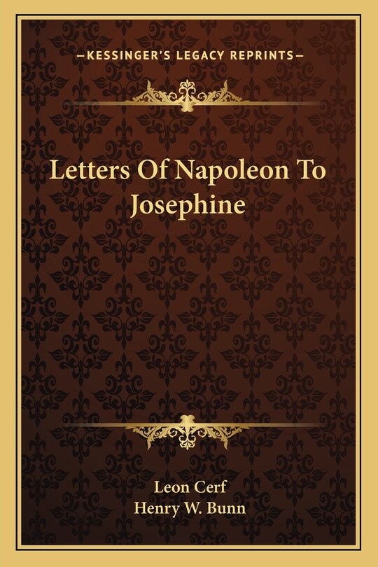 Front cover_Letters Of Napoleon To Josephine