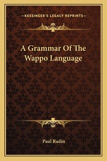 Front cover_A Grammar Of The Wappo Language