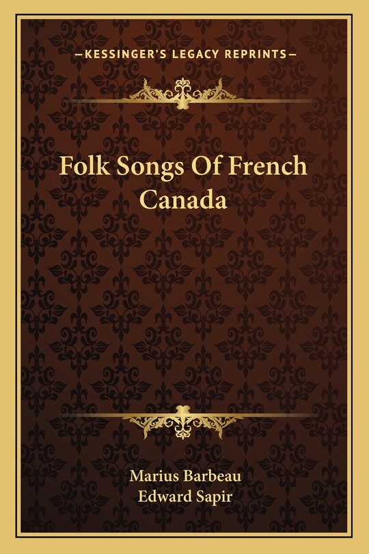 Front cover_Folk Songs Of French Canada