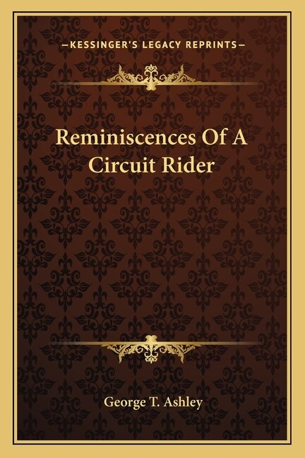 Front cover_Reminiscences Of A Circuit Rider