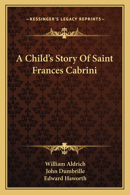 Couverture_A Child's Story Of Saint Frances Cabrini