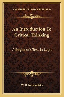 Front cover_An Introduction To Critical Thinking