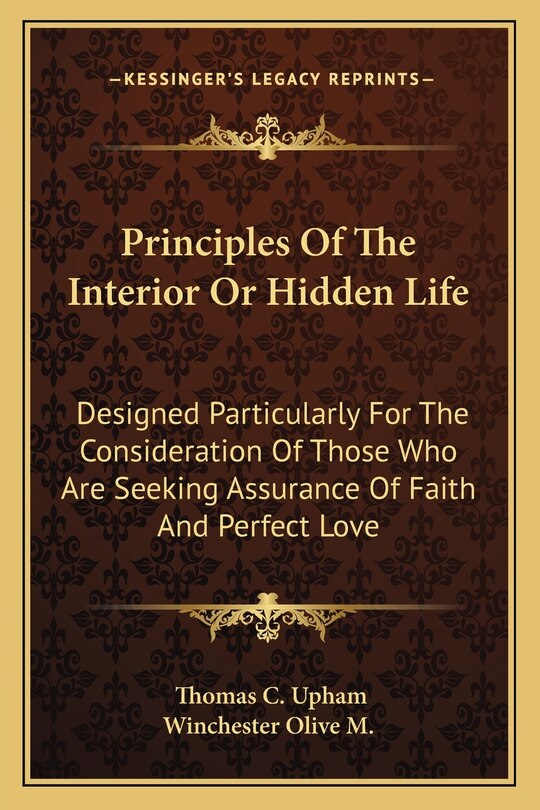 Front cover_Principles of the Interior or Hidden Life