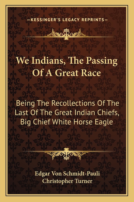 Couverture_We Indians, the Passing of a Great Race