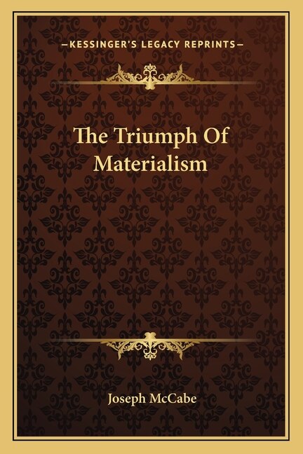 Front cover_The Triumph Of Materialism