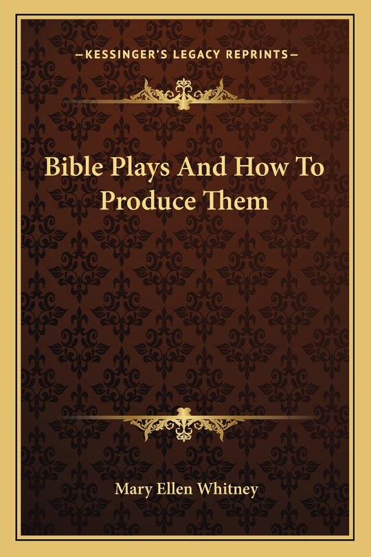 Couverture_Bible Plays And How To Produce Them