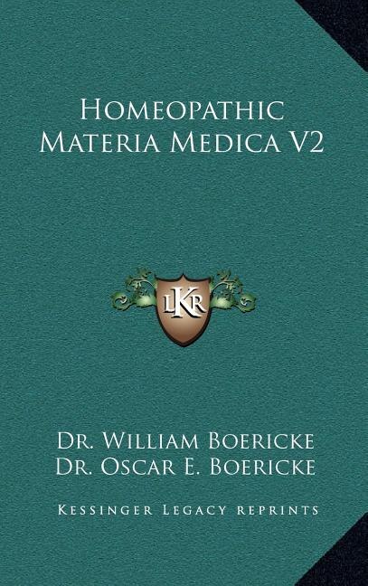 Homeopathic Materia Medica V2