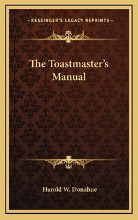 Front cover_The Toastmaster's Manual