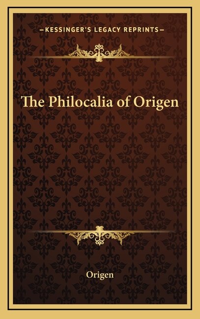 Front cover_The Philocalia of Origen