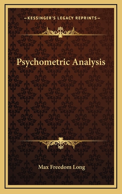 Front cover_Psychometric Analysis