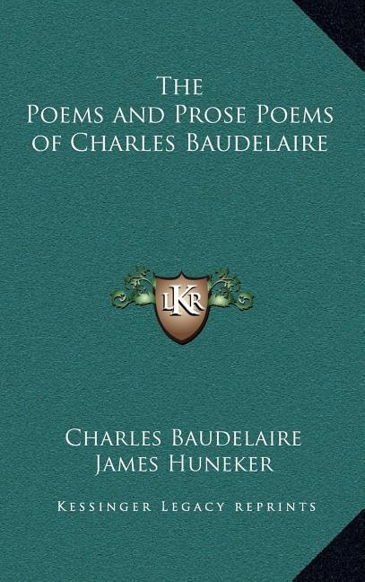 Front cover_The Poems and Prose Poems of Charles Baudelaire