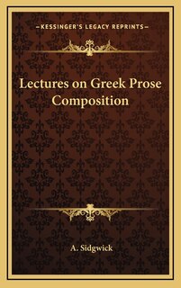 Couverture_Lectures on Greek Prose Composition