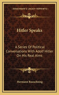 Front cover_Hitler Speaks