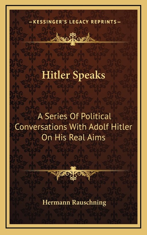 Front cover_Hitler Speaks