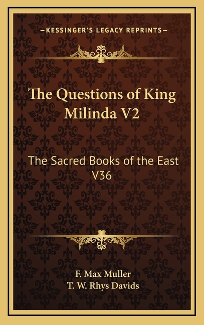 Front cover_The Questions of King Milinda V2