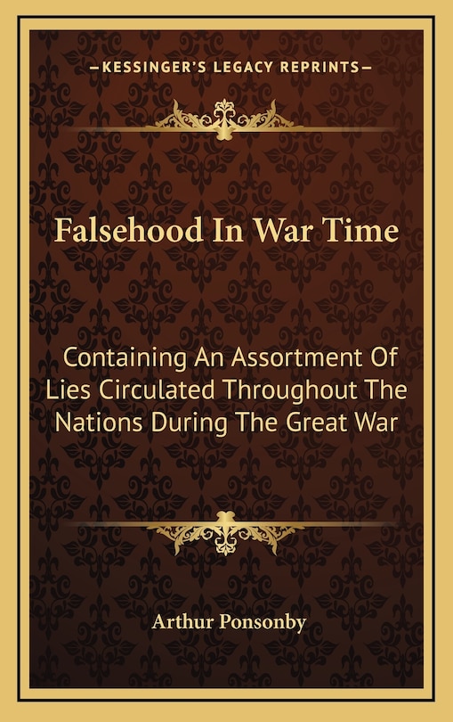 Front cover_Falsehood in War Time