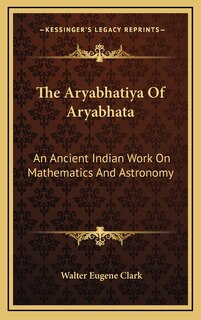 Front cover_The Aryabhatiya of Aryabhata