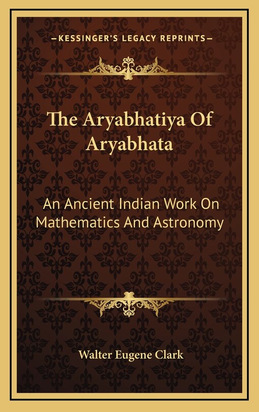 Front cover_The Aryabhatiya of Aryabhata