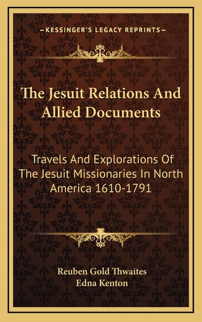 Front cover_The Jesuit Relations and Allied Documents