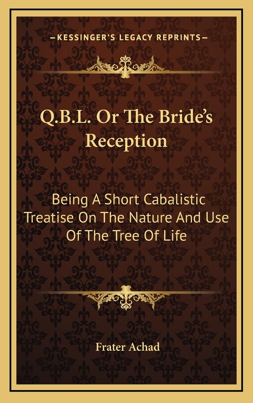 Front cover_Q.B.L. or the Bride's Reception
