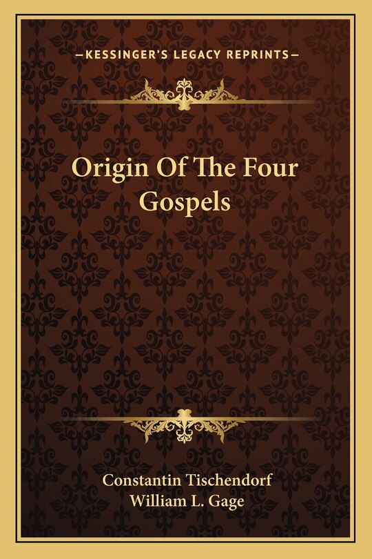 Front cover_Origin Of The Four Gospels