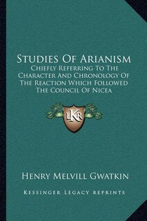 Couverture_Studies Of Arianism