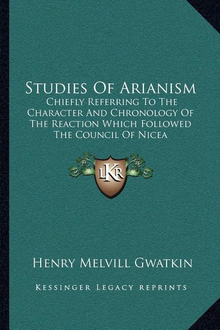 Couverture_Studies Of Arianism