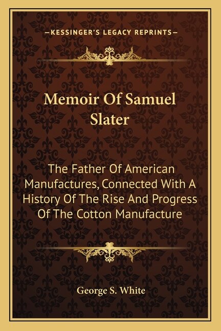 Front cover_Memoir Of Samuel Slater