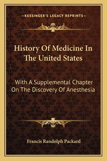 Couverture_History Of Medicine In The United States