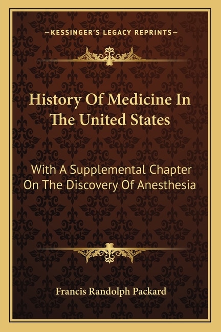 Couverture_History Of Medicine In The United States
