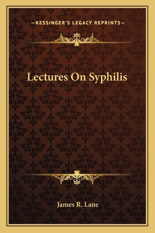 Front cover_Lectures On Syphilis