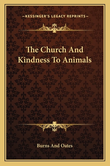 Couverture_The Church And Kindness To Animals