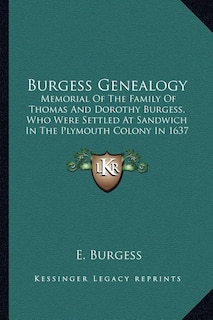 Couverture_Burgess Genealogy