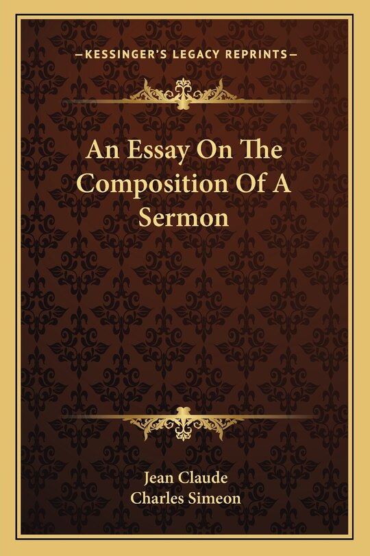 Couverture_An Essay on the Composition of a Sermon