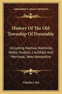 Front cover_History Of The Old Township Of Dunstable