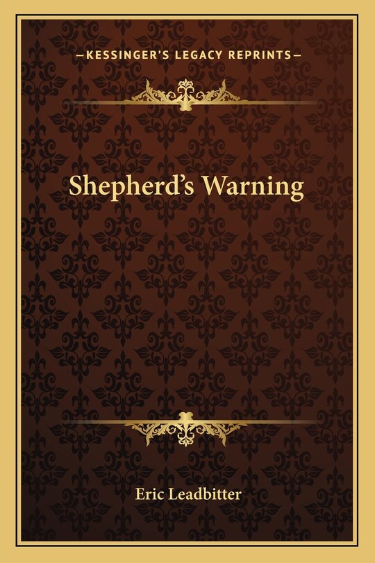 Front cover_Shepherd's Warning