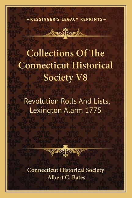 Couverture_Collections Of The Connecticut Historical Society V8