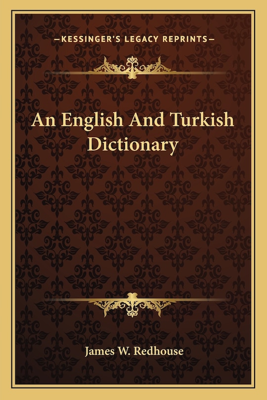 Front cover_An English And Turkish Dictionary