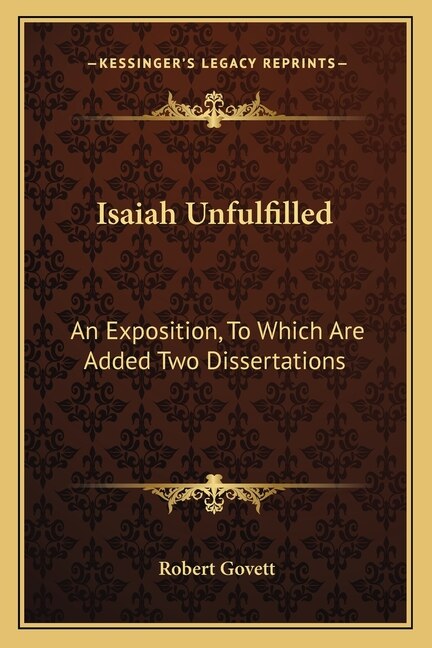 Front cover_Isaiah Unfulfilled