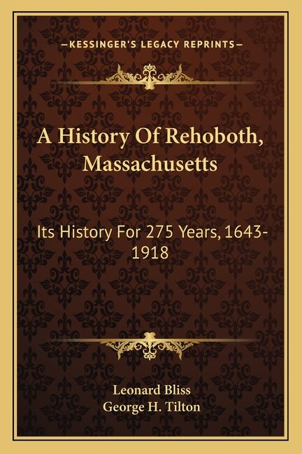 Front cover_A History Of Rehoboth, Massachusetts