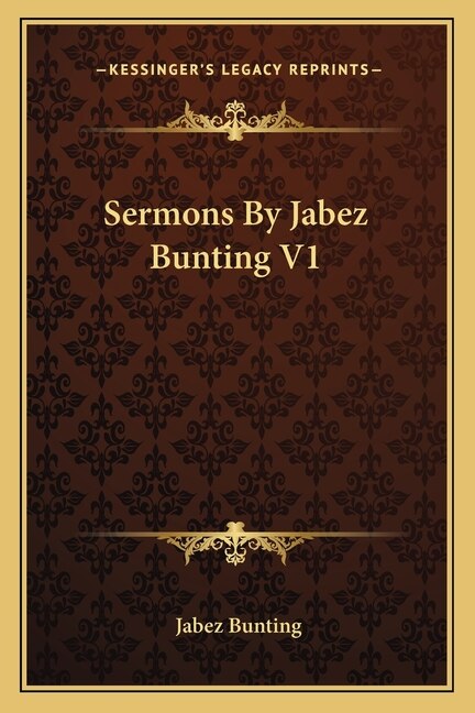 Front cover_Sermons by Jabez Bunting V1