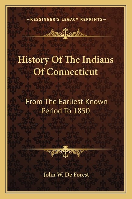 Front cover_History Of The Indians Of Connecticut