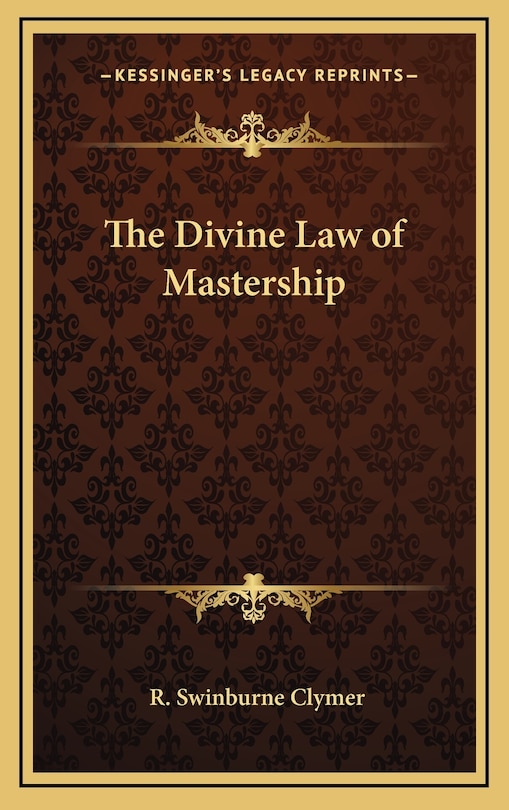 Front cover_The Divine Law of Mastership