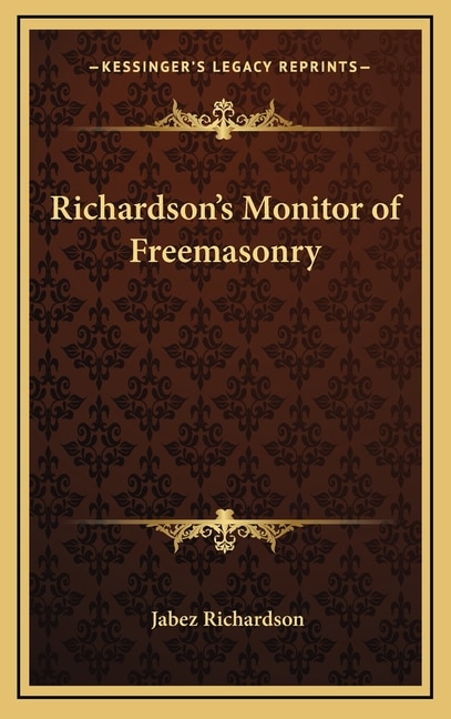 Front cover_Richardson's Monitor of Freemasonry
