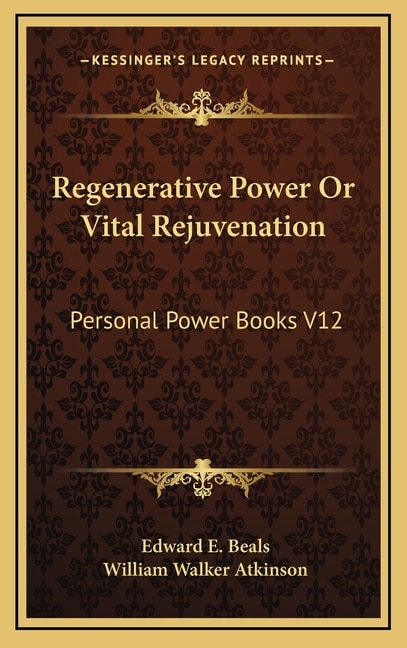 Couverture_Regenerative Power Or Vital Rejuvenation